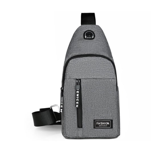 Pompotops Travel Hiking Crossbody Sling Backpack, Waterproof Strap Bag Crossbody Backpack With Headphone Hole Strap Backpack Hiking Backpack Multipurpose Crossbody Chest Bag