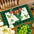 thumbnail image 2 of MXTPOV St. Patrick's Day Placemats, Gnomes Shamrock Printed Placemats Set of 4, Seasonal Spring Kitchen Dining Table Decor for Party Home Decor, St Patricks Day Decorations, 2 of 5