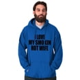 thumbnail image 3 of Love My Smokin Hot Wife Funny Spouse Men Big & Tall Graphic Hoodie Brisco Brands 2X, 3 of 6