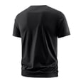 thumbnail image 5 of Afuyipoi Men's Big and Tall Athletic Performance Tee (L-8XL), Short Sleeve Solid Color Round Neck Running Training Top Black Size L, 5 of 8