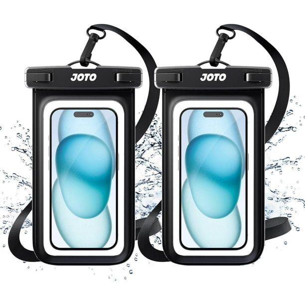Universal Waterproof Phone Case for iPhone 16 15 14 13 Plus Pro Max, IPX8 Cellphone Dry Bag 12 11 Pro Max XR X 8 7 6S Plus SE, Galaxy S23 S22 S21 S20+ S20 S10 Plus Note, Pixel up to 7" -Blac