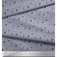 thumbnail image 3 of Soimoi Gray Heavy Satin Fabric Phone,Calculator & Monitor Hardware Printed Craft Fabric by the Yard 54 Inch Wide, 3 of 3