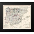 thumbnail image 2 of Perthes 23x20 Black Modern Framed Museum Art Print Titled - Spain Portugal - Perthes 1817, 2 of 5