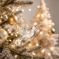 thumbnail image 4 of Lypsnake Clear Acrylic Sequins Christmas Ornaments,Transparent Hummingbird Shape Xmas Tree Decor,Reflective Animal Figurine for Christmas Tree Window Decor, 4 of 6