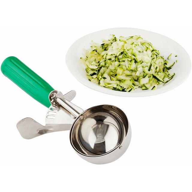 Met Lux Ounce Portion Scoop Durable Disher Scoop - Thumb Trigger Orange Stainless Steel Ice Cream Disher for Portion Control for Ice Cream Mashed Potato and Cookie Batter