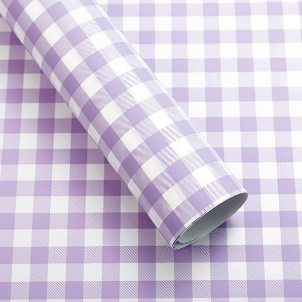 Zhuge Flores, regalos, papel para envolver regalos, papel para envolver regalos a cuadros resistente al agua (morado)