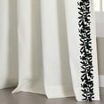 thumbnail image 6 of Lush Decor Luxury Modern Flower Linen Like Embroidery Border Window Panel - OffWhite/Black - Single - 84 x 52, 6 of 11
