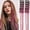 Fuchsia, variant on Vivcore Hair Tinsel Clip in Rainbow Glitter Hair Extensions Sparkling Fairy Hair Accessories for Music Festivals Cosplay Party 12Pcs
