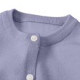 thumbnail image 6 of Girls Long Sleeve Knitted Cardigan Sweater Kids Button down Sweaters Cropped Jacket Cover up Tops Kids Basic Shirt Outerwear, 6 of 9