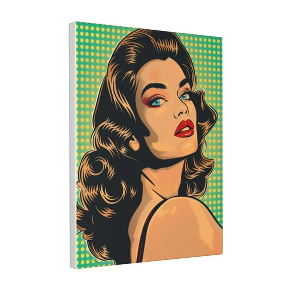 12x16 inch Canvas Frameless Painting Charm Woman,Apartment Bedroom,Living Room,Lounge Decor Wall Art Posters & Prints,Enchanting Woman Art Oil Paintings Canvas Wall Art,Classic Gift For Woman