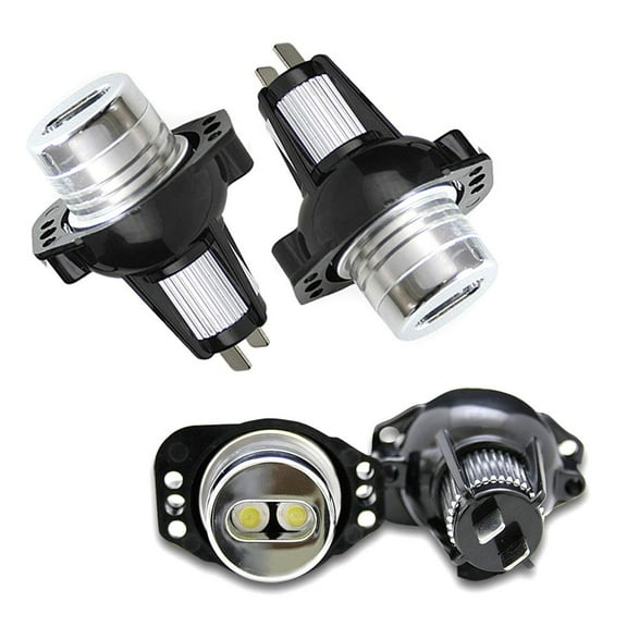 White LED Angel Eye Bulbs For BMW E90 E91 325i 330i Pre-LCI, Powered by 2-Piece 3W 7000K Xenon White LED Diodes