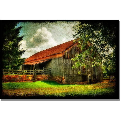 Trademark Fine Art "Our Old Barn" Canvas Wall Art by Lois Bryan