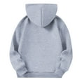 thumbnail image 6 of Garbnen Girls Oversized Hoodie Light Gray Long Sleeve Light Sweatshirt with Pocket Fall Fleece Preppy Trending Clothes for Teen Girls 9-10 Years, 6 of 6