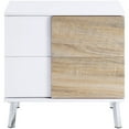 thumbnail image 2 of Benjara Transitional Wooden Dual Tone End Table with 2 Drawers, White and Brown, 2 of 3