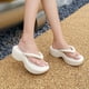 thumbnail image 3 of Pantuflas gruesas para mujer con sensación de mierda para usar en el exterior Chanclas casuales de estilo coreano de verano con estilo de hadas, 3 of 6