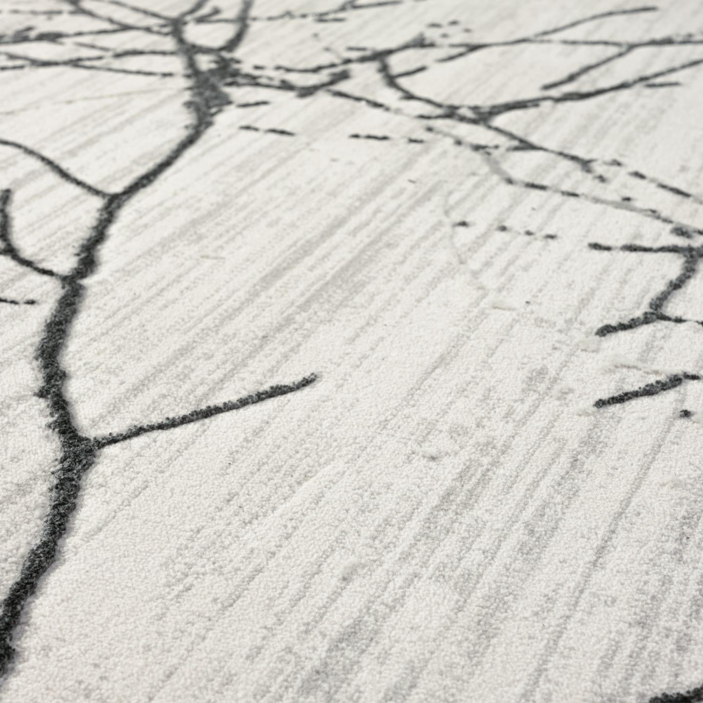 LUXE WEAVERS Modern Abstract Nature Cream Gray 9x12 Area Rug, Non-Shedding Carpet