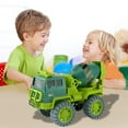 thumbnail image 2 of Qocolhg Construction Toys for 2 3 4 5 Years Old Boys Girls Kids Toddlers, Sandbox Excavator Toy Construction Truck Toys Vehicles Dump Crane Cement Mixer Truck, Inertias Sliding Toy Vehicle, Clearance, 2 of 6