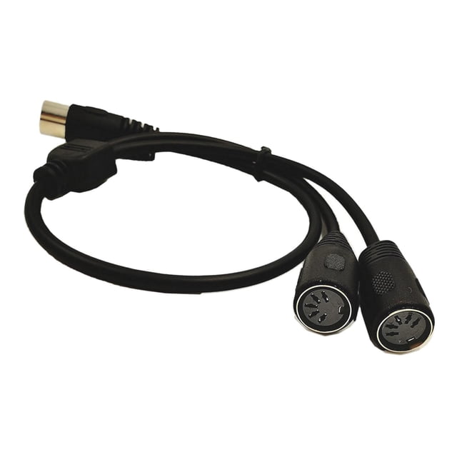 Sidaley MIDI 5 Pin Male to 2 Converter Female Din-5 Cable for MIDI Keyboard Piano Cables de audio/vídeo