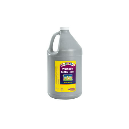 Colorations Washable Glitter Paint, Silver - 1 Gallon (Item # GPGSI