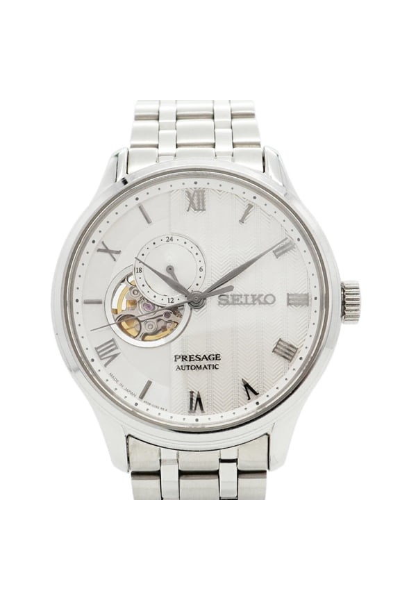 Pre-Owned Seiko Presage SARY153 4R39-00W0 Silver Dial Men's Watch