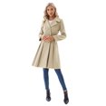 thumbnail image 4 of Gabardina GRACE KARIN para mujer, solapa con muescas y doble botonadura, 4 of 6