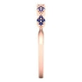 thumbnail image 4 of 0.1 ct Brilliant Round Cut Simulated Tanzanite 18K Rose Gold Stackable Band SZ 7, 4 of 6