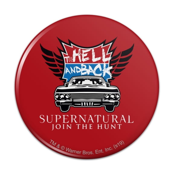 Supernatural To Hell and Back Kitchen Refrigerator Locker Button Magnet