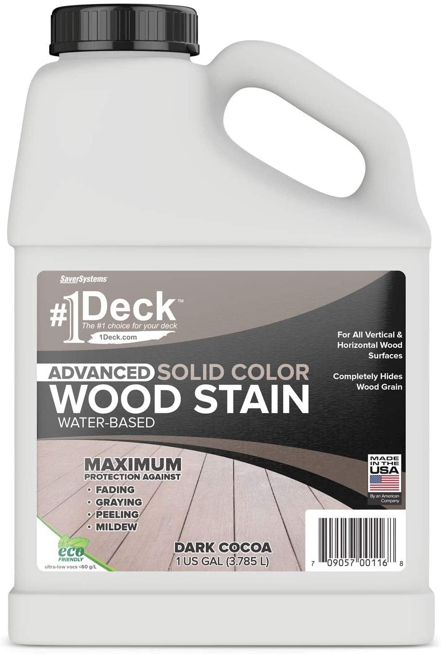 1 Deck Wood Deck Paint and Sealer Advanced Solid Color Deck Stain