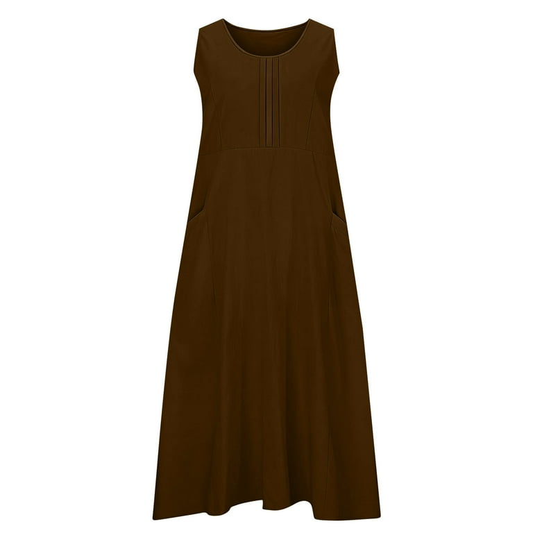 brown tank maxi dress Effortless Style Striped Tank Maxi Dress