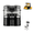 Black, variant on Electric Dual-Head Citrus Juicer, Orange Lemon Lime Squeezer with Built-in Cutter & Cleaning Brush, 1-Button