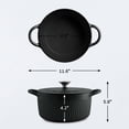 thumbnail image 5 of Tramontina Mesa 3.5 Qt Enameled Cast Iron Dutch Oven Black, 5 of 12