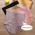 thumbnail image 5 of Women's high waisted belly tightening and hip lifting graphene underwear for tightening and shaping (bean sand color), 5 of 5