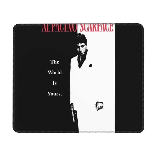 Alfombrilla de ratón Scarface con borde de goma, alfombrilla de escritorio, alfombrilla de escritura, alfombrilla de juego multicódigo, alfombrillas de ratón para ordenador, alfombrilla de ratón para