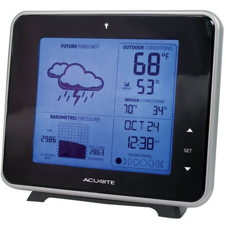 AcuRite Weather Station with Temperature, Humidity, Moon Phase, Barometric Pressure, Intelli-Time Clock (13230A2)