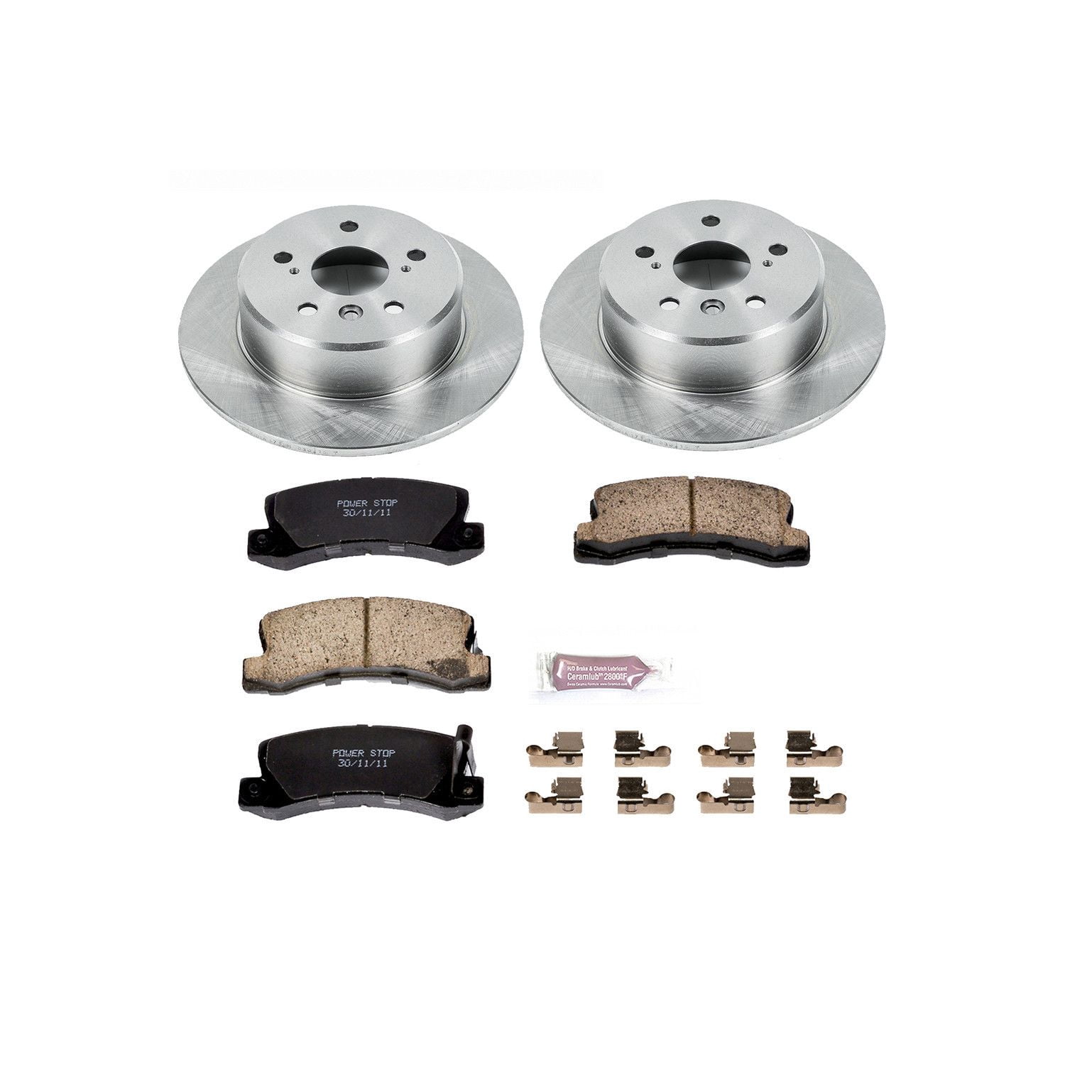 Power Stop Rear Stock Replacement Brake Pad and Rotor Kit KOE2564