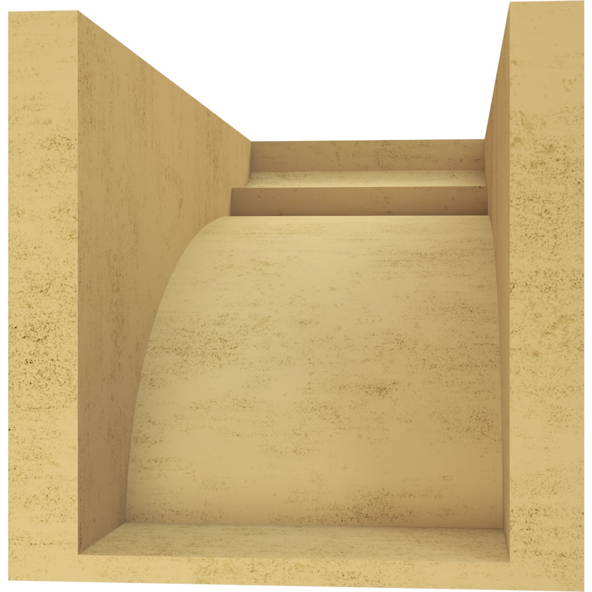 8"W x 16"D x 8"H Wide Yorktown Rough Cedar Woodgrain TimberThane Corbel, Primed Tan