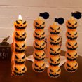 thumbnail image 4 of sruoe Taper Candles, Unscent Candles, Tabletop Candles Decoration, Taper Candle Holders Candles, Long Spiral Premium Wax Candles, Candlelight Dinner Candles for Home, Birthday Party, Orange Candles, 4 of 6