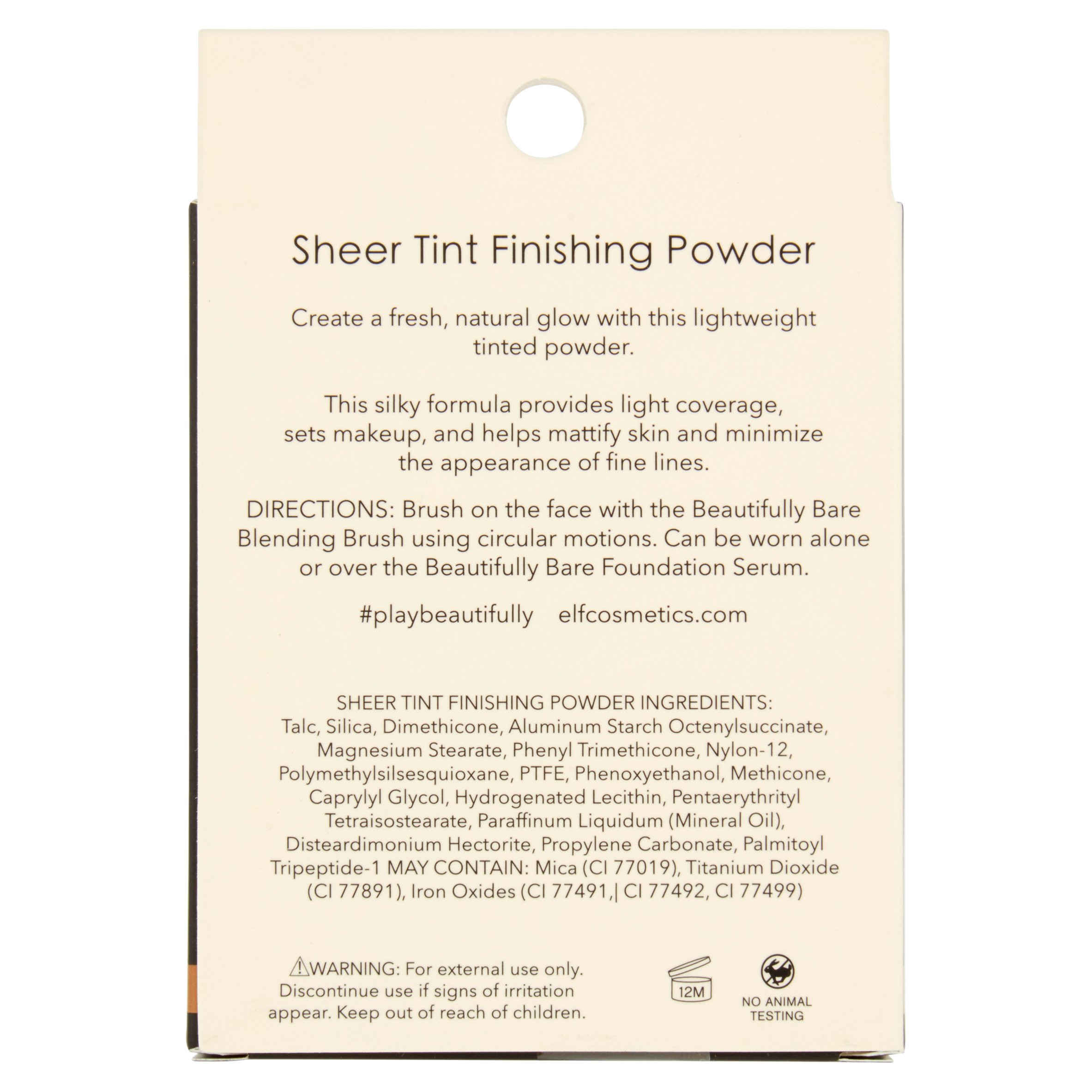 e.l.f. Beautifully Bare Sheer Tint Finishing Powder, Dark/Deep