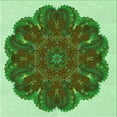 thumbnail image 1 of Ahgly Company Machine Washable Indoor Square Transitional Seaweed Green Area Rugs, 7' Square, 1 of 7