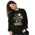 thumbnail image 4 of Diversity Unites Us Social Justice Unisex Plus Fleece Graphic Sweatshirt Brisco Brands 5X, 4 of 5
