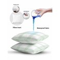 thumbnail image 6 of Outdoor Pillows Waterproof, Green Buffalo Plaid Throw Pillows with Inserts Included, Farmhouse Checkered Watercolor Indoor Outdoor Decorative Lumbar Pillow for Bed/Couch/Patio 12"x20", 2Pcs, 6 of 8