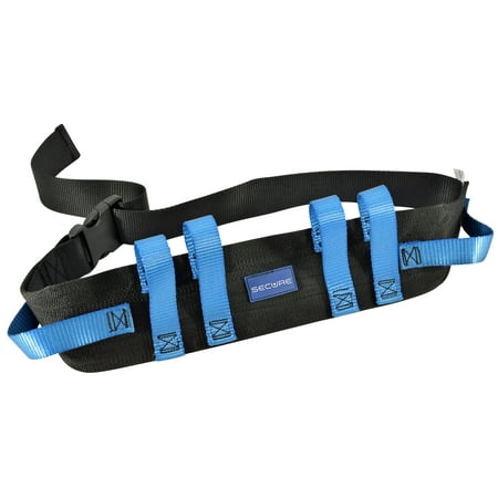 Secure Gait Belt for Safe Patient Transfer & Walking - 6 Caregiver Hand Grips & Easy Release Buckle - Elderly Safety Fall Prevention Mobility (Best Gait Belt For Elderly)