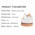 thumbnail image 3 of Desk Mini Desktop Vacuum Cleaner Cute  Cordless Table Dust Sweeper Cartoon Vacuum USB Rechargeable Battery Operated for Cleaning Dust Crumbs Hairs Scraps for Keyboard Home Office, 3 of 7