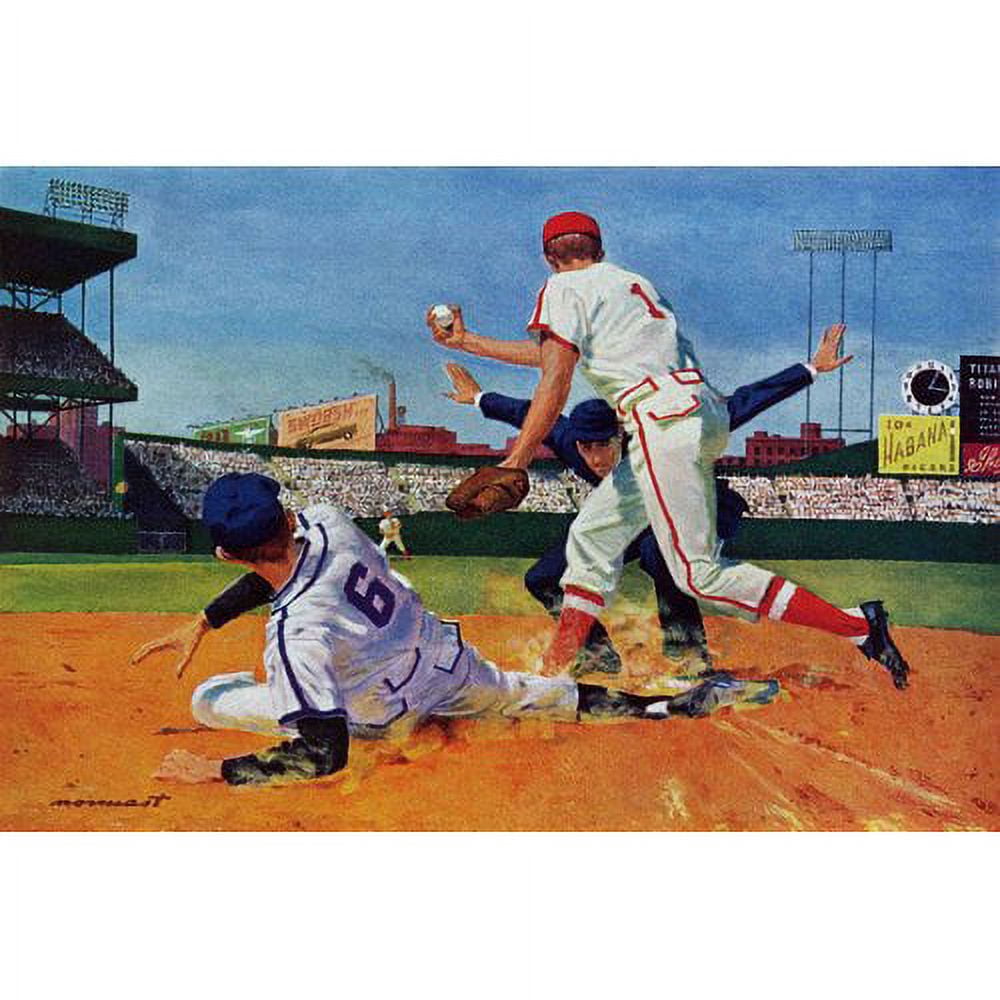 Marmont Hill Inc Marmont Hill - "The Umpire Was a Rookie" by Paul Nonnast Painting Print on Canvas - Multi-color