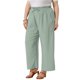 thumbnail image 4 of Pantalones Palazzo de Talla Grande para Mujer Agnes Orinda con Pliegues, Cintura Elástica y Cordón, Pantalones Anchos Casual con Bolsillos 3X Verde Claro, 4 of 6