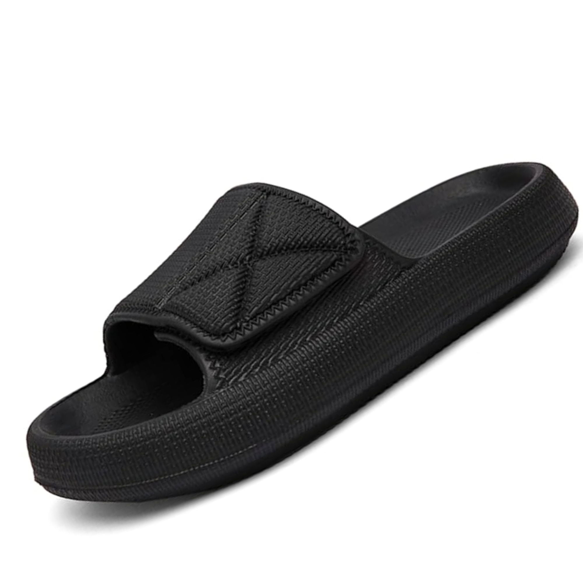 BERANMEY Pillow Sandals for Women & Men Adjustable Strap EVA Slippers Cloud Cushion Arch Support Diabetic Shoes for Shower Bathroom