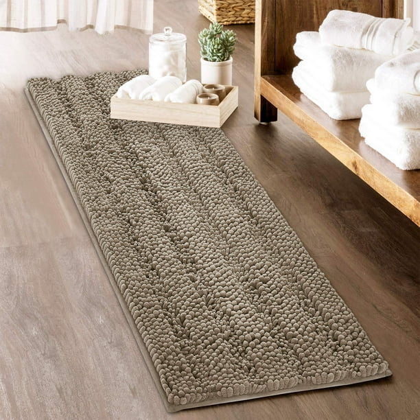 Alfombra de baño suave KGORGE, absorbente de agua, antideslizante