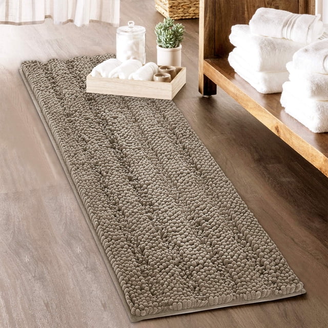 Alfombra de baño suave KGORGE, absorbente de agua, antideslizante