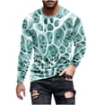 thumbnail image 2 of Blusas y camisas de manga larga con cuello redondo para hombre, blusa informal de manga larga con cuello redondo y estampado., 2 of 5