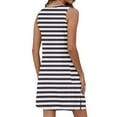 thumbnail image 5 of Puntoco Summer dresses for women 2025 Womens Casual Summer Dress 2025 Loose Tank Striped T-Shirt Dresses Sleeveless Sundress with Pockets Black S(S), 5 of 8